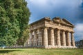 Temple of Neptune in High Dynamic Range. Paestum archaeological Royalty Free Stock Photo