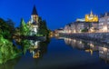 Temple Neuf de Metz on the Moselle France at night