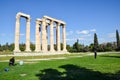 Temple of Olympian Zeus, Athens, Greece. It is a great landmark of Athens. Huge Ancient Greek ruins