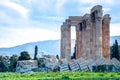 The Temple of Olympian Zeus Greek: Naos tou Olimpiou Dios, also known as the Olympieion, Athens. Royalty Free Stock Photo