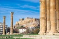 The Temple of Olympian Zeus Greek: Naos tou Olimpiou Dios, also known as the Olympieion, Athens. Royalty Free Stock Photo