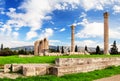 The Temple of Olympian Zeus, is a monument of Greece at the center of the Greek capital Royalty Free Stock Photo