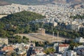 Temple of Olympian Zeus seen from Acropolis, Athens, Greece