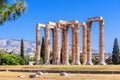 Temple of Olympian Zeus in summer, Athens, Greece