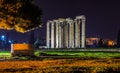 The Temple of Olympian Zeus (considered one of the biggest of the ancient world) in the "blue" hour, with