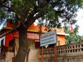 Temple outside the ruins of the fort of King Ratan Singh in Madhya Pradesh, India