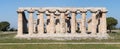 Temple of Paestum archaeological site, Italy Royalty Free Stock Photo