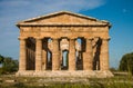 Temple at Paestum Italy frontal Royalty Free Stock Photo