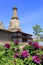 Temple and pagoda in Zhangye