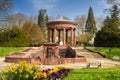 Temple in the park of Bad Homburg in spring Royalty Free Stock Photo