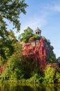 Temple in the park Buttes Chaumont, Paris, France Royalty Free Stock Photo