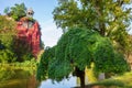 Temple in the park Buttes Chaumont, Paris, France Royalty Free Stock Photo