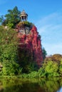 Temple in the park Buttes Chaumont, Paris, France Royalty Free Stock Photo