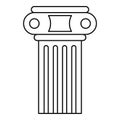 Temple pillar icon, outline style