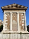 Temple of Portunus Tempio di Portuno. Ancient classical greek style roman temple. Rome, Italy. Royalty Free Stock Photo