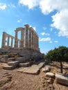 The temple of Poseidon at Cape Sounion, Attica, Greece Royalty Free Stock Photo