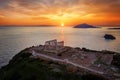 The Temple of Poseidon at Cape Sounion, Attica, Greece Royalty Free Stock Photo