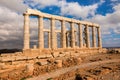 Temple of Poseidon at Cape Sounion, Attica, Greece. Royalty Free Stock Photo