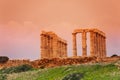 Temple of Poseidon on cape Sounion, Greece