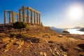 Temple of Poseidon at Cape Sounion, Greece Royalty Free Stock Photo