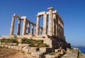Temple of Poseidon at Cape Sounion near Athens, Greece. Royalty Free Stock Photo