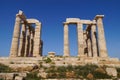 Temple of Poseidon at Cape Sounion near Athens, Greece. Royalty Free Stock Photo