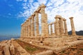 Temple of Poseidon on Mediterranean sea, Athens