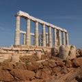 Temple of Poseidon at Sounion cape Royalty Free Stock Photo