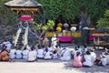 Temple Prayers, Pura Goa Lawah, Bali, Indonesia