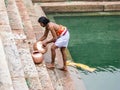 Temple Priest Washing Pots