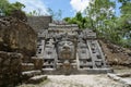 Temple and Pyramid of Masks, Lamanai Archaeological Reserve, Orange Walk, Belize, Central America Royalty Free Stock Photo