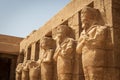 Temple of Ramses 3th - rock statues, the ancient city of Thebes, Karnak, Luxor, Egypt Royalty Free Stock Photo