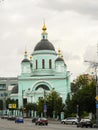 Temple of reverend St. Sergius of Radonezh in the Rogozhskaya Sloboda, Moscow, Russia. Royalty Free Stock Photo