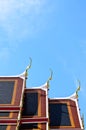 Temple roof against blue sky Royalty Free Stock Photo