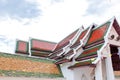 Temple roof, Architectural detail on roof of Thai temple, Roof gable in Thai style Royalty Free Stock Photo