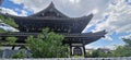Temple roofs in Kyoto in the mid of summer Royalty Free Stock Photo