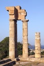 Temple ruin on the island of Rhodes Royalty Free Stock Photo