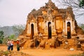 Temple ruin of the Shwe Inn Dein. Royalty Free Stock Photo