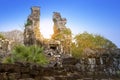 Temple ruins (Xth Century) on a sunset, Siem Reap, Cambodia