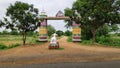 A temple`s gate in a village of odisha