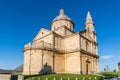 The Temple of San Biagio, imposing travertine church, in the middle of the Tuscan countryside, Montepulciano, Siena Royalty Free Stock Photo