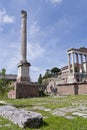 The Temple of Saturn and Column of Phocas Royalty Free Stock Photo