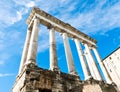 Temple of Saturn, Foro Romano, Roma Royalty Free Stock Photo