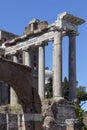 Temple of Saturn - Roman Forum - Rome - Italy Royalty Free Stock Photo