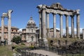 Temple of Saturn - Roman Forum - Rome - Italy Royalty Free Stock Photo