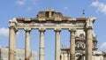 Temple of Saturn in Rome, Italy Royalty Free Stock Photo