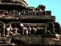 Temple scene and stonework in Myanmar (Burma) Royalty Free Stock Photo