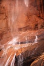 Temple Sinawava Waterfall Red Rock Zion Canyon Royalty Free Stock Photo