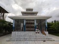 Temple sky cloud loknath hindu mandir tree tiles