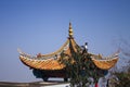 Temple in the sky - Panorama of Kunming - Architectural details Royalty Free Stock Photo